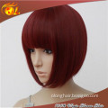 Fashion Red short style straight hair can do texture by yourslef Red short style hair wig